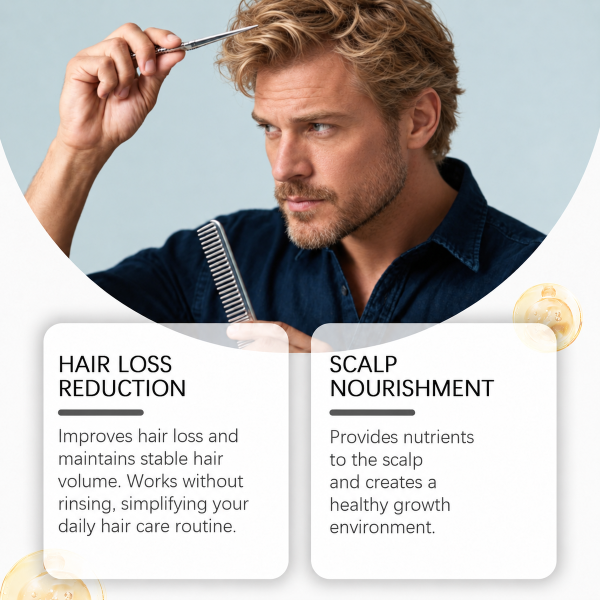 Guide to the main types of hair loss, including thinning, shedding and bald patches